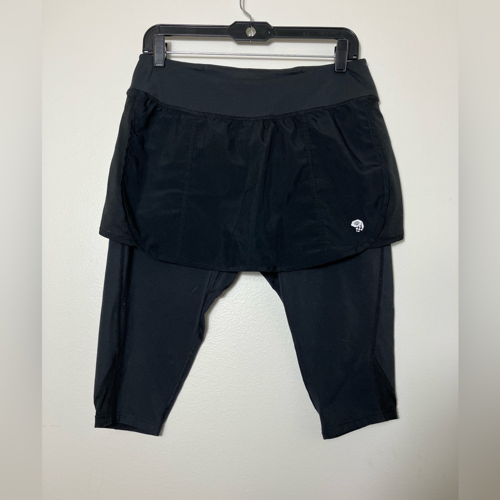 mountain hardwear Skort Black Women’s Sz M Back Zip Pocket Quick Dry Outdoor